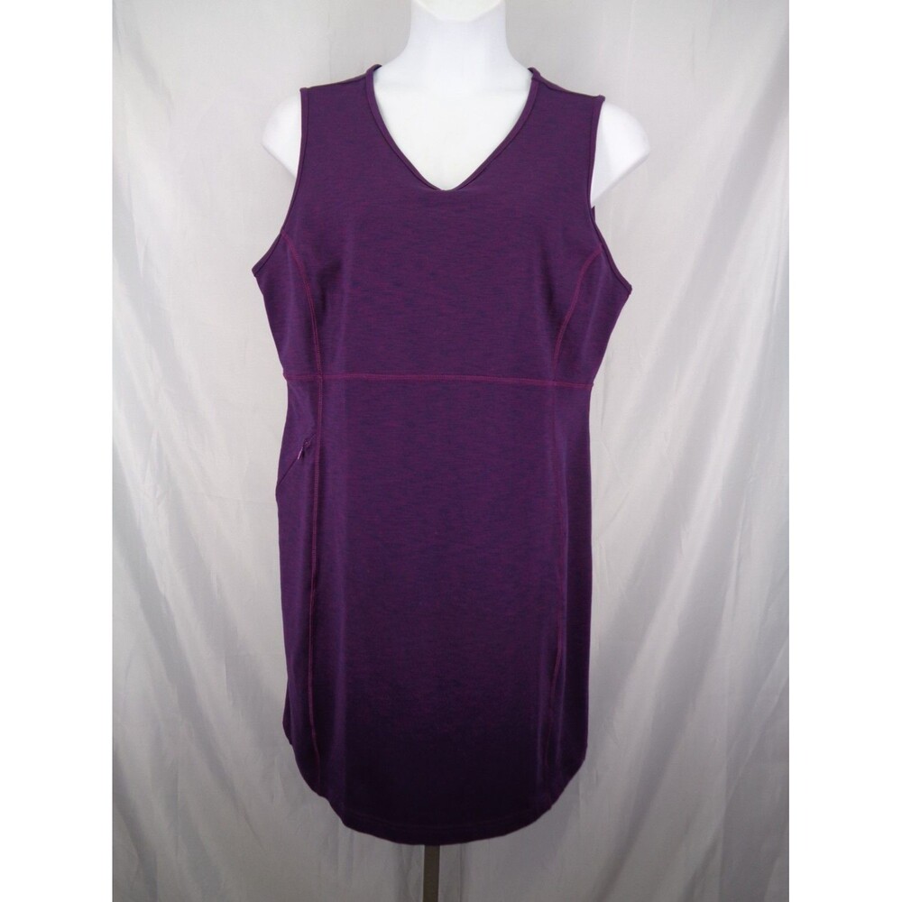 Duluth Trading Co NoGA Stretch Dress Purple Sleeveless Size XL
